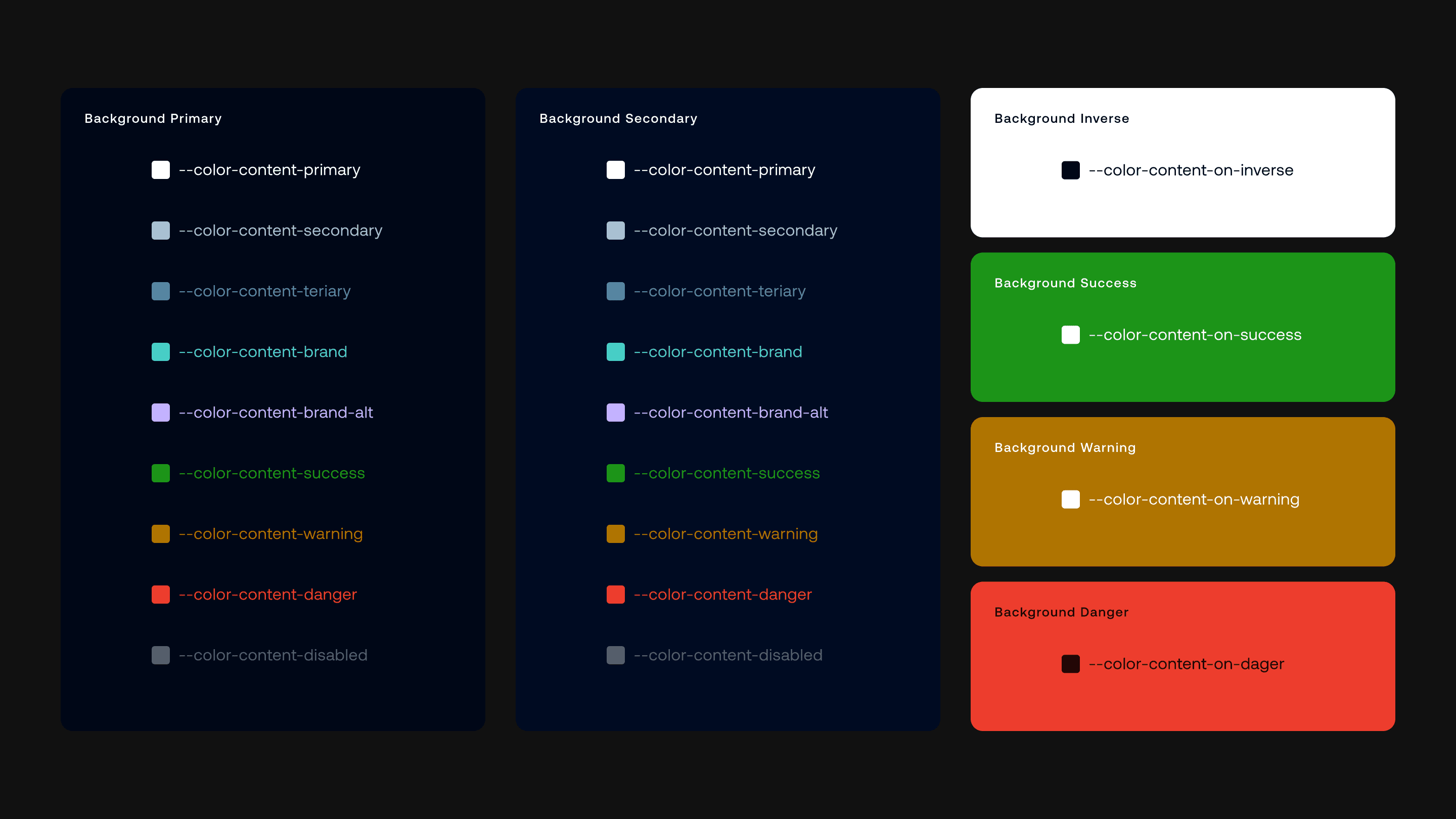 Design tokens for the Catalyst design system: colors, type, and spacing, each with a name and value.